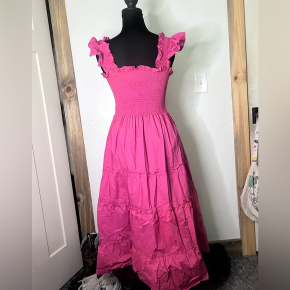 Hill House Dresses & Skirts - Hill House the Nap Dress Pink Ruffled Smocked Tiered Maxi Dress Cottagecore